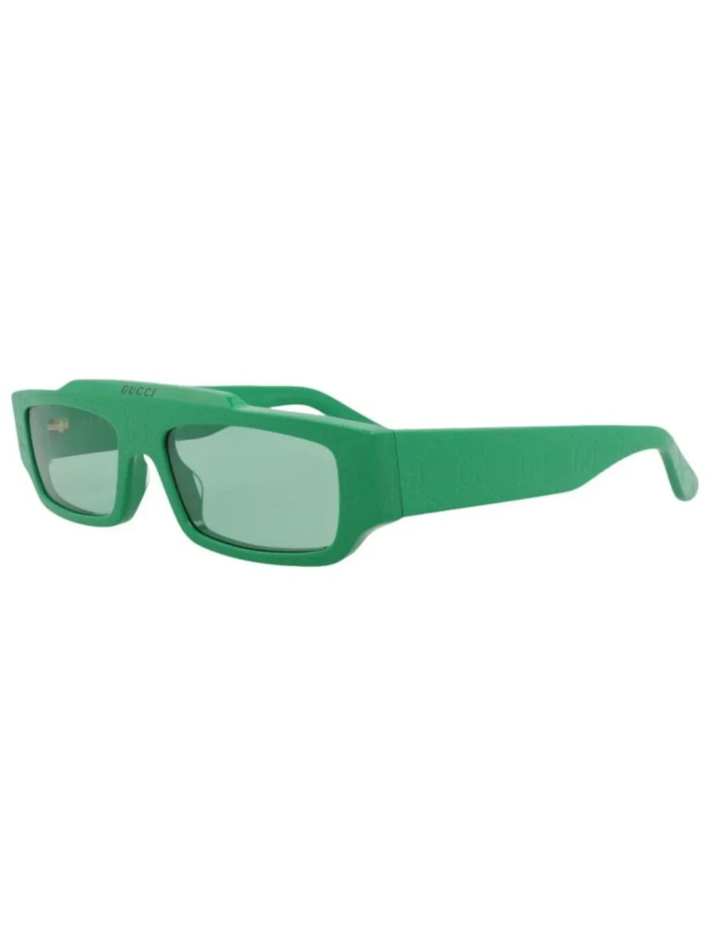 New Gucci Women's Sunglasses Square Rectangle Recycled Acetate Frame Mens Green